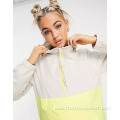 2021 Customization Contrast Color Hoodie Anorak for Women